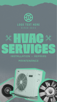Retro HVAC Service Instagram story Image Preview