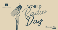 Radio Day Mic Facebook Ad Design
