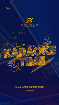 Join Karaoke Time Facebook Story Design