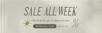 Minimalist Week Sale Twitter Header Preview