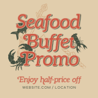 Vintage Seafood Instagram Post Preview