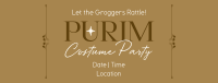 Purim Costume Party Facebook Cover Design