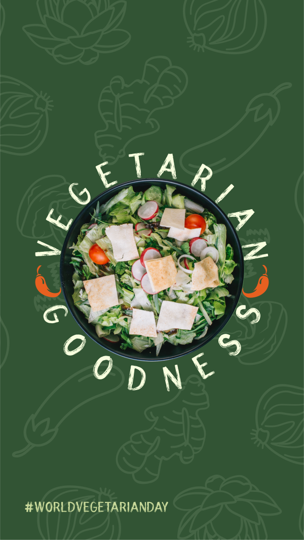 Vegetarian Goodness Instagram Story Design Image Preview