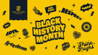 Black History Month Stickers Facebook event cover Image Preview