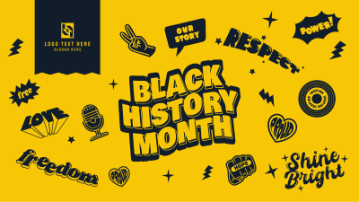 Black History Month Stickers Facebook event cover Image Preview