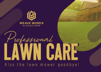 Professional Lawn Cleaning Postcard Image Preview