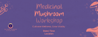 Monoline Mushroom Workshop Facebook Cover Design