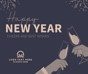 Cheers To New Year Facebook post Image Preview