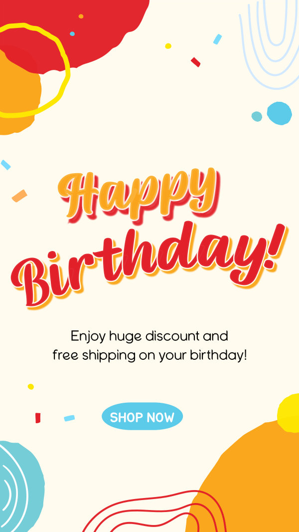 Lucky Birthday Facebook Story Design