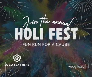 Holi Fest Fun Run Facebook post Image Preview