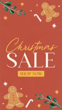 Rustic Christmas Sale Facebook Story Design