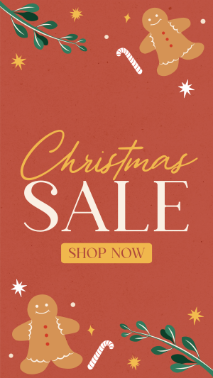 Rustic Christmas Sale Facebook story Image Preview