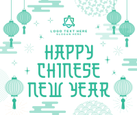 Chinese New Year Lanterns Facebook Post Design