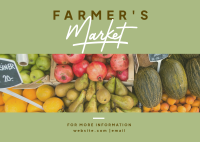 Organic Market Postcard Design