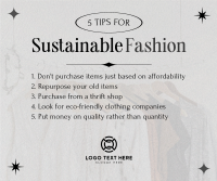 Stylish Chic Sustainable Fashion Tips Facebook post Image Preview