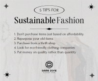 Stylish Chic Sustainable Fashion Tips Facebook post Image Preview