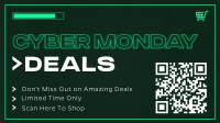 Retro Cyber Monday Facebook Event Cover Image Preview