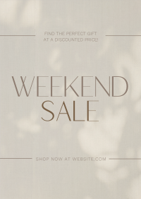 Minimalist Weekend Sale Poster Image Preview