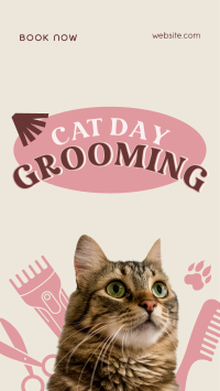 Cat Day Grooming Instagram Reel Design