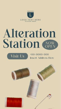 Now Open Alteration Shop TikTok Video Design