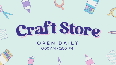 Kawaii Craft Shop Facebook event cover Image Preview