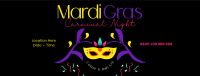 Mardi Gras Carnival Night Facebook cover Image Preview