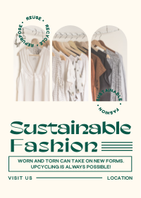 Minimalist Sustainable Fashion Flyer Design