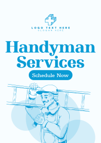 Rustic Handyman Service Poster Image Preview