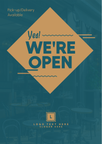 Cafe Opening Poster Design
