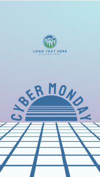 Vaporwave Cyber Monday Instagram story Image Preview