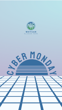 Vaporwave Cyber Monday Instagram story Image Preview