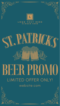 Paddy's Day Beer Promo Instagram reel Image Preview