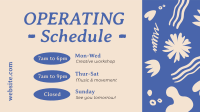 Minimalist Operating Hours Animation Preview