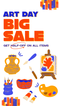 Art Materials Sale Facebook story Image Preview
