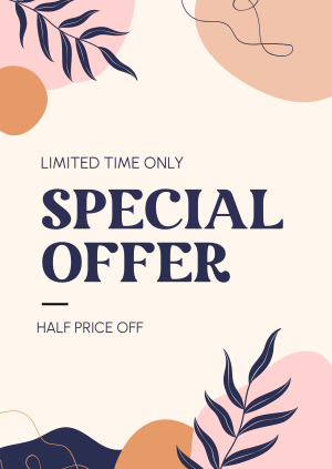 Organic Abstract Special Offer Poster Image Preview