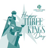 Happy Three Kings Instagram Post Design
