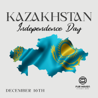 Kazakhstan Day Flag Linkedin Post Image Preview