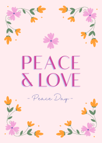 Floral Peace Day Poster Design