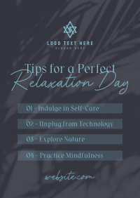 Tips for Relaxation Poster Design