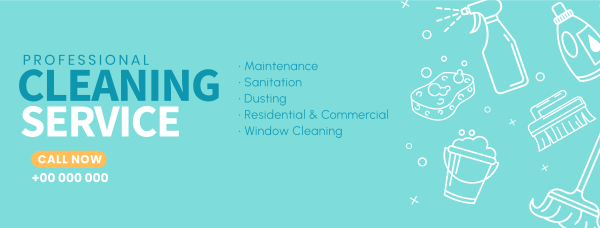 Cleaning Company Facebook Cover Design Image Preview