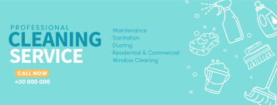 Cleaning Company Facebook cover Image Preview