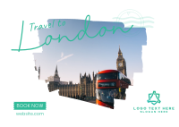 Travel To The UK Postcard Design
