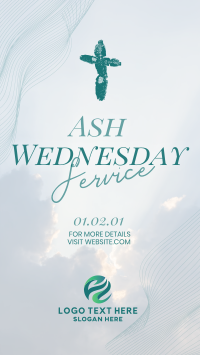 Cloudy Ash Wednesday  Instagram Story Design