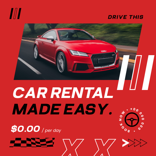 Rent Your Dream Car Instagram Post Design Image Preview