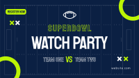 Super Bowl Touchdown Facebook Event Cover Design