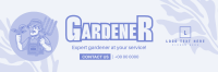 Expert Gardener Mascot Twitter Header Design