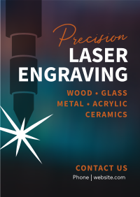Precision Laser Engraving Poster Design