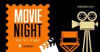 Minimalist Movie Night Facebook ad Image Preview