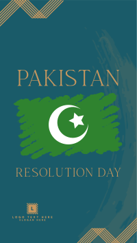Pakistan Day Brush Flag Instagram story Image Preview