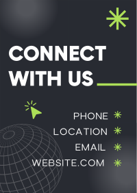 Corporate Connect With Us Poster Design